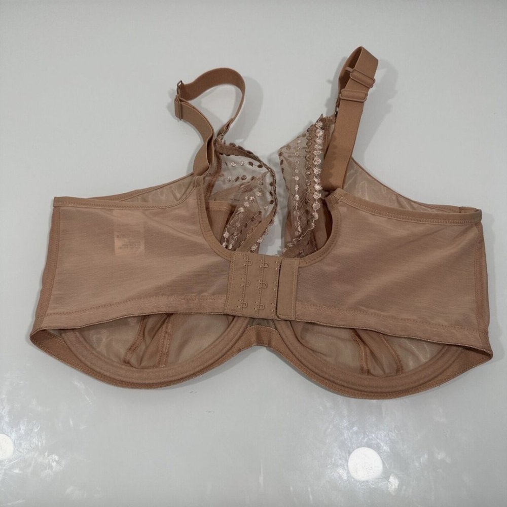 NEW $70 Elomi [‎ 36K ] Matilda Full Figure Underwire Plunge Bra Cafe Nude #5833 - Picture 9 of 13